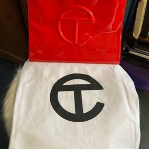 NWT Medium Red Patent Shopper Telfar